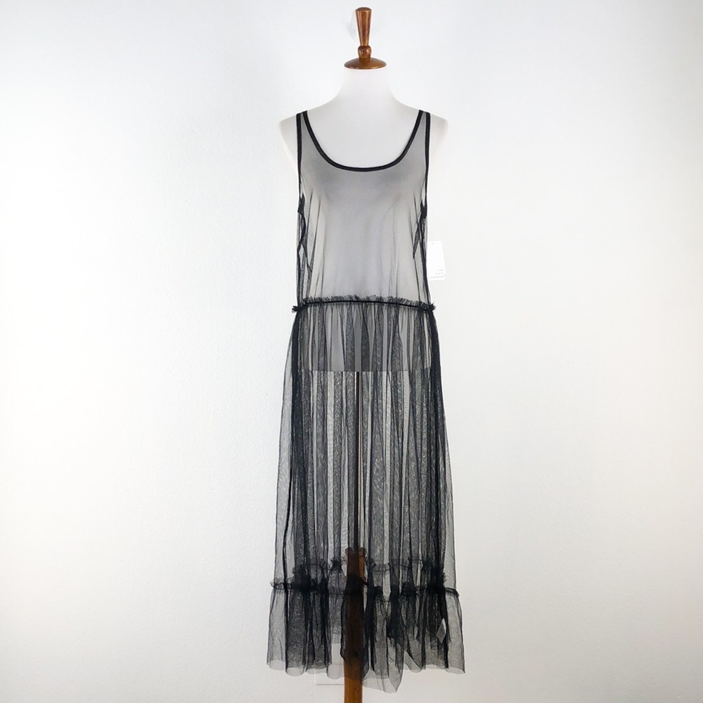 NWT Ten Sixty Sherman Black Sheer Maxi Dress